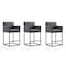 Manhattan Comfort Ambassador Counter Stool in Grey and Black (Set of 3) 3-CS010-GY - alternate 1